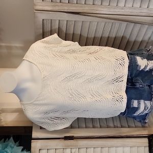 Forever 21 brand cropped lace top